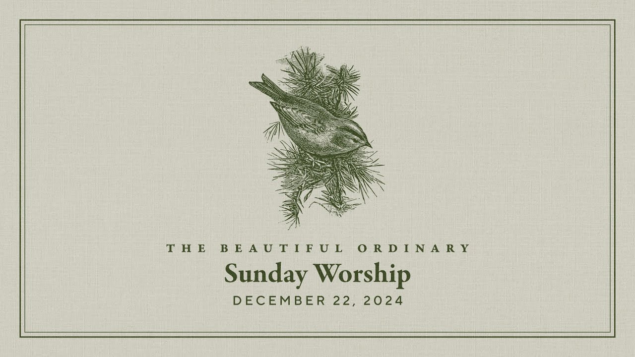 Worship service with Advent carols and baptisms